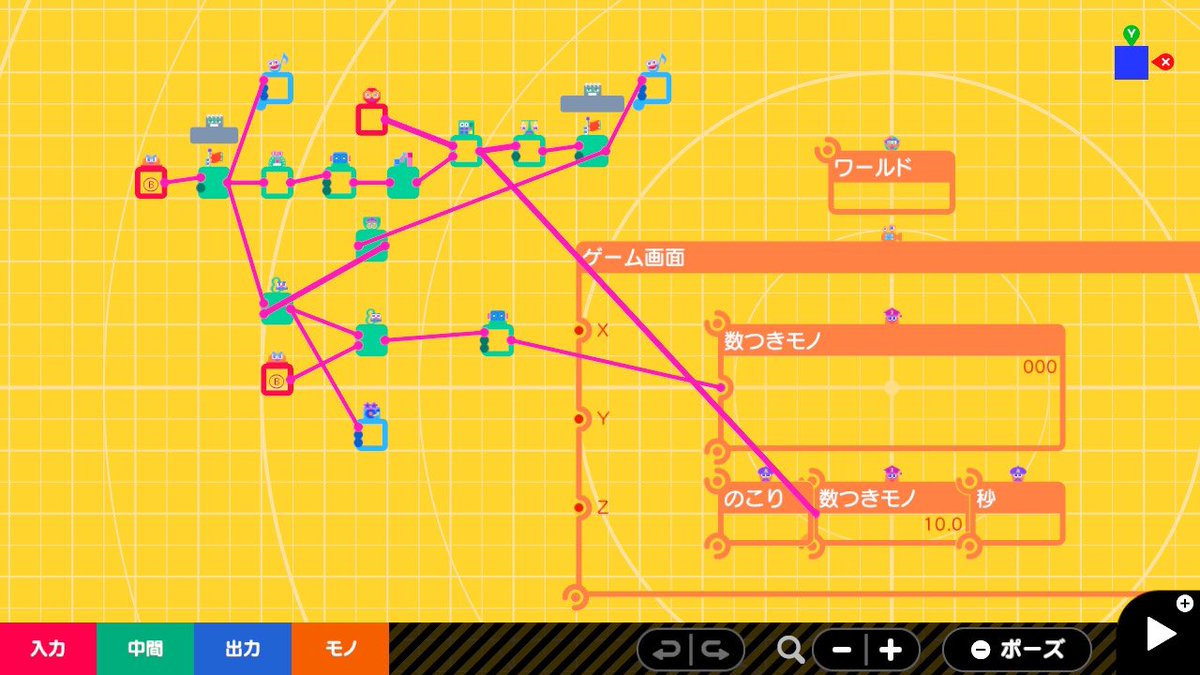 大庭 慎一郎 Shinichiro Oba ノードベースのプログラミングは感覚がリアクティブプログラミングに近いと思ってはいたけど レッスン5で出てきたワイヤーワープを変数として使う手法を取り入れるとよりそう感じる 左が元のプログラムで右が