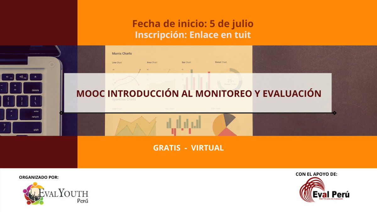 EvalyouthP's tweet photo. ¿Te interesa aprender sobre #Monitoreo y #Evaluación? 🤓¡Este curso virtual es para ti!. Conoce los principios básicos de M&amp;E en la gestión de políticas, programas y proyectos, y más!
🗓️Del 05Jul al 05Set 
🔗Inscrípción: https://t.co/yWEAqOLMyO
➕Inform.: https://t.co/k8189QEkSo https://t.co/hd7xuMrc5f