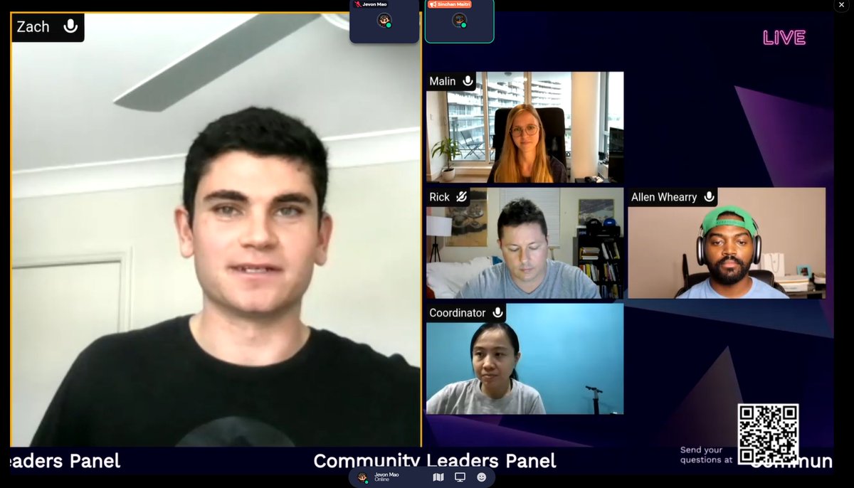 WWDCCommunity's tweet photo. We start off the Community Leader Group Get Together with @malinsundberg and @zachsimone sharing their experiences organization their own Swift meet ups π!
#wwdc21 #WWDCCommunityWeek https://t.co/Gk5PQzM3eq