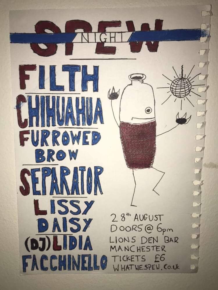 On the 28th August we are hosting our very own debut SPEW NIGHT at <a href="/LionsDenMcr/">Lions Den Mcr</a> starting at 6pm. Entertaining you on the night will be some of Manchester’s best up and coming bands and artists, plus a DJ till the early hours of the morning.

Tickets - skiddle.com/whats-on/Manch…