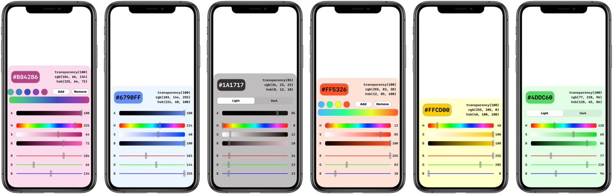 libCSColorPicker v2.0 should be releasing this week. 
- Completely redesigned UI 
- Dynamic (light/dark) color support
- Faster HEX support
- Tons of new convenience methods for developer
- New color picker types
- And more…