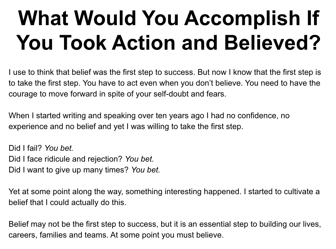 JonGordon11's tweet photo. Belief doesn't happen by osmosis. It is something you develop. The more you do something, the more you believe you can do it. Read today's #PositiveTip with several sayings to boost your belief over the next 30 days. https://t.co/WOeSmndluP https://t.co/BOtUw67KGj