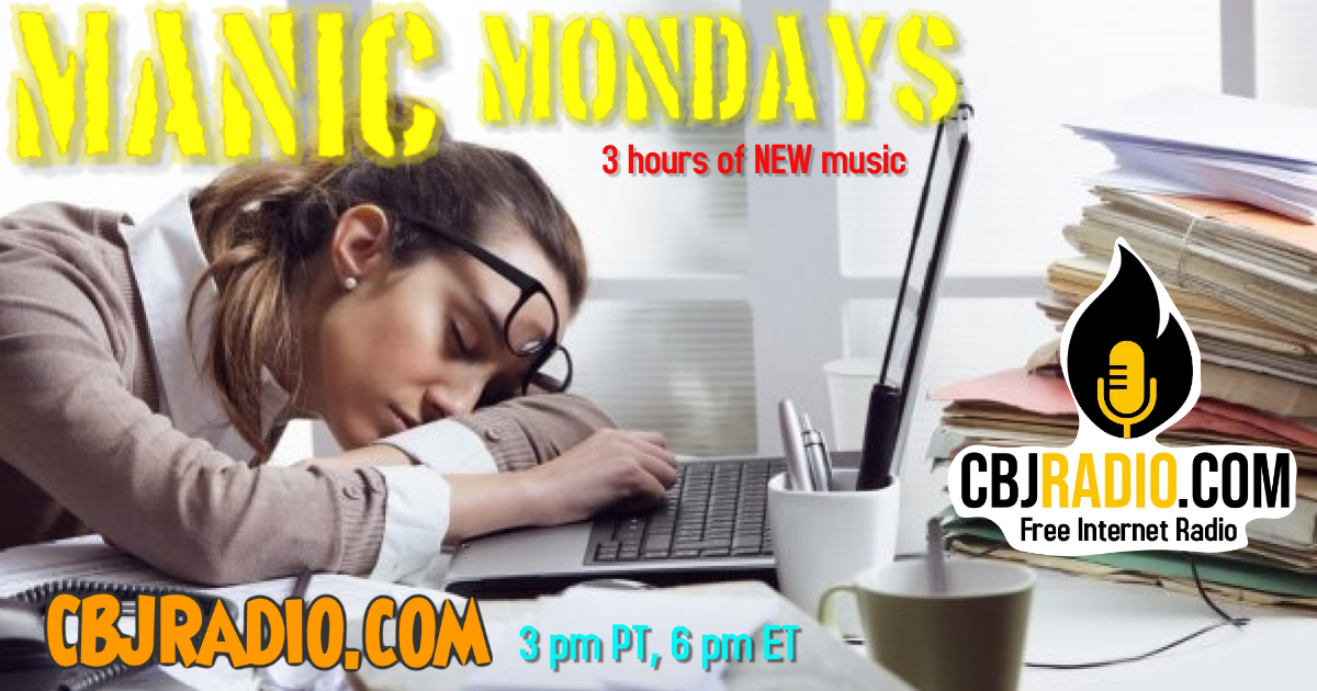MANIC MONDAYS are 3 hours of NEW music starting at 3 pm PT, 6 pm ET only on CBJRadio.com! Today hear @Ayane_Yamazaki @IdiotGrins <a href="/pressuresweden/">Pressure</a> <a href="/BlisskriegBand/">Blisskrieg</a> <a href="/JenniferMlott/">Jennifer Mlott</a> <a href="/heartsickband/">Heartsick</a> <a href="/TheNewTwentys/">The New Twentys</a> <a href="/BedrokkV8/">Bedrokk - Like and Retweet</a> <a href="/YesterdaysGone3/">YesterdaysGone</a> &amp; MORE! Listen for free.