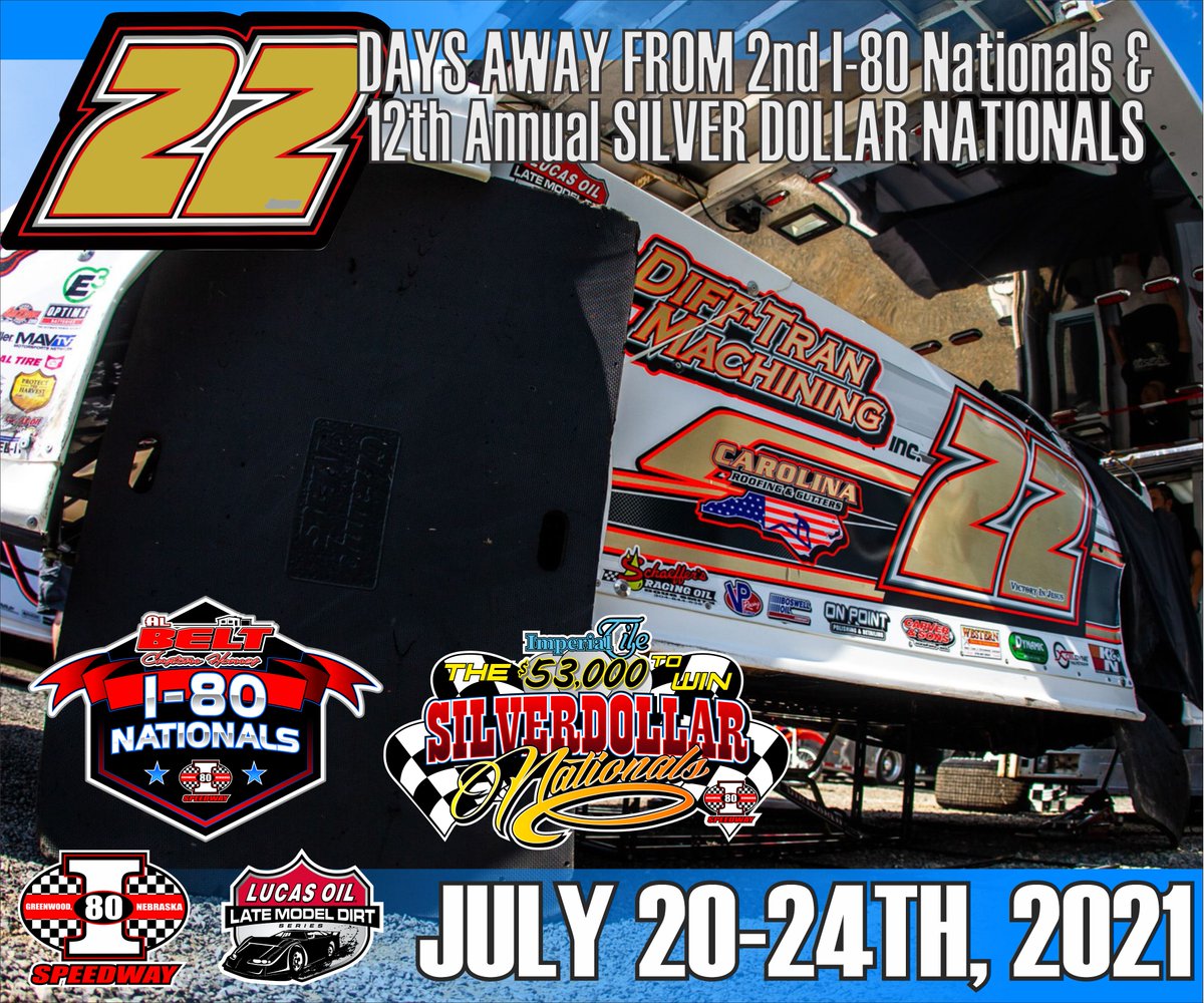 It can't be that bad of a Monday knowing that we're only TWENTY TWO days from the Al Belt Custom Homes I-80 Nationals and the Imperial Tile Silver Dollar Nationals! All ticket types are still available online at secure.i-80speedway.com/#/event-list <a href="/ChrisFerguson22/">Chris Ferguson</a>