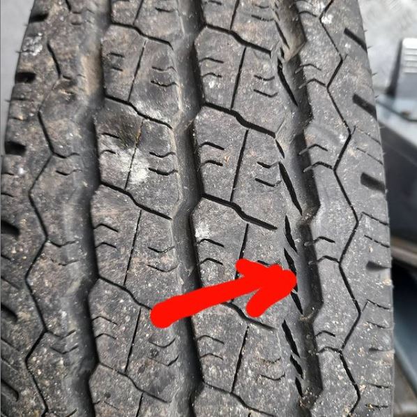 With the rise of people buying and taking their #caravans out and about around the #uk make sure you check the #tyres as splits occur within the tread as well as on the sidewalls. This tyre is 8 years old and full of splits! bit.ly/35WLj9p #hometyre #Preston