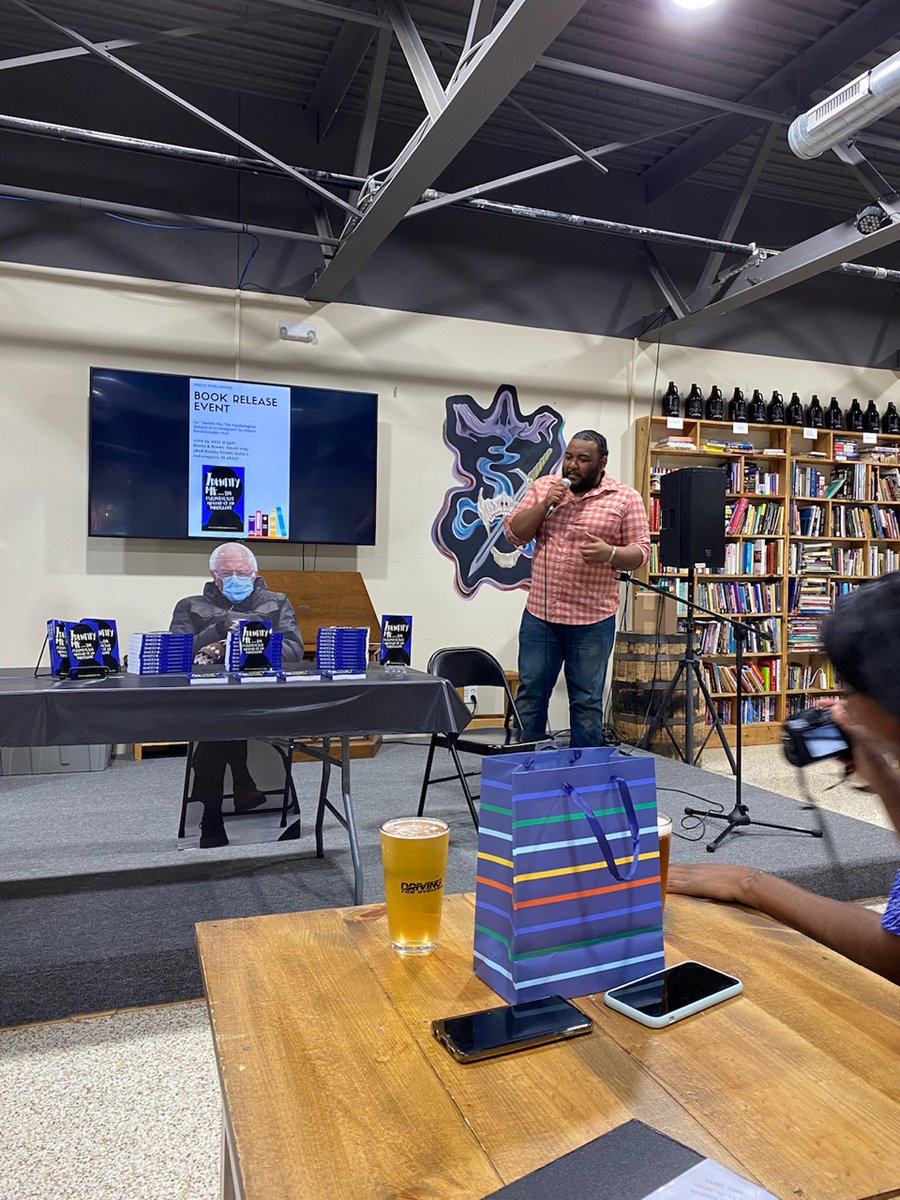 Dr. Randrianasolo at the book release event this past weekend. "Identify Me...The Psychological Makeup of an Immigrant" is now available on Amazon @IWC_Indy <a href="/CIYJA/">CA Immigrant Youth</a> #identity #ImmigrantHeritageMonth #immigrant