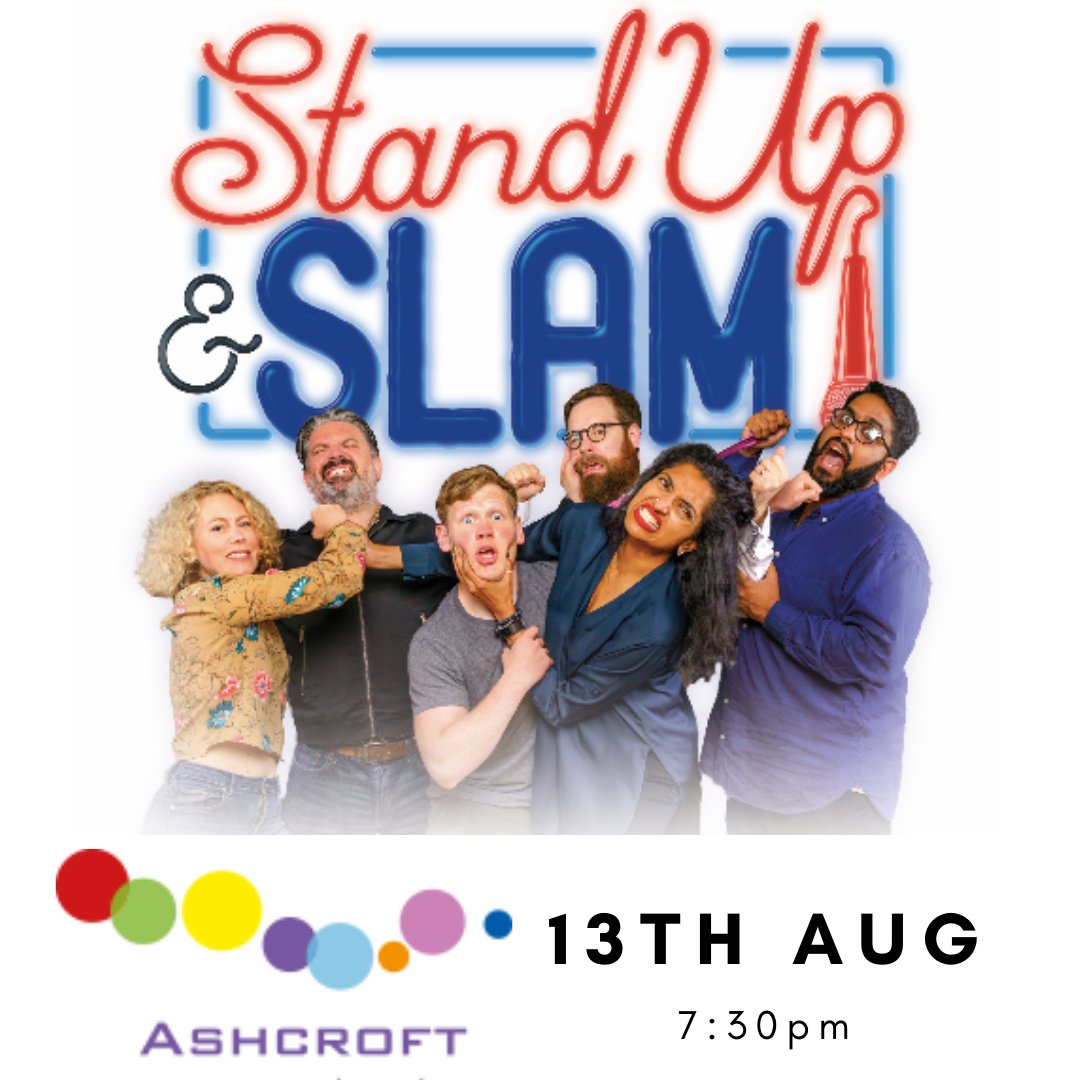 Got your tickets yet for our first live show back!? We're heading to @AshcroftArts in Fareham for a one-off show! 

Tickets just £10 right here: ashcroft.org.uk/event/stand-sl…

#whatson #standupandslam #ashcroft #Fareham #SouthEngland #liveisback #livecomedy #poetry #standup