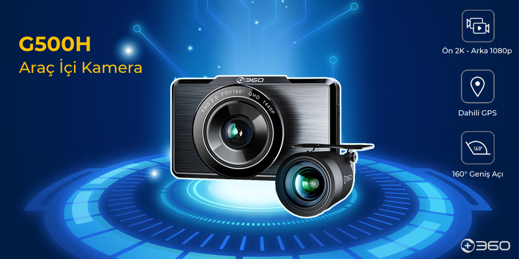 sherman_TR's tweet photo. 360 G500H Ön 2K - Arka 1080p 160° Geniş Açı Lens Gece Görüşü Dahili GPS Modülü Akıllı Araç İçi Kamera #360G500H #shermanteknoloji #dashcam #timelapse
İncele➤ https://t.co/tBtAJGn65m https://t.co/73IP2w8HRa