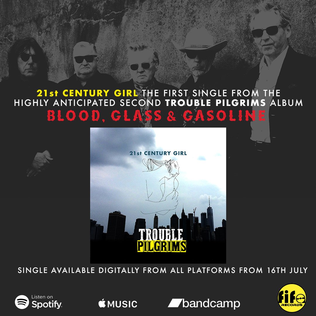 CorkFifa's tweet photo. We're delighted to announce that our next release will be '21st Century Girl' the brilliant new single from @TroublePilgrims which is out on all digital platforms Jun 16th & is the 1st single to be taken from Trouble Pilgrims highly anticipated 2nd album 'Blood, Glass & Gasoline' https://t.co/RVXMzdxc8i