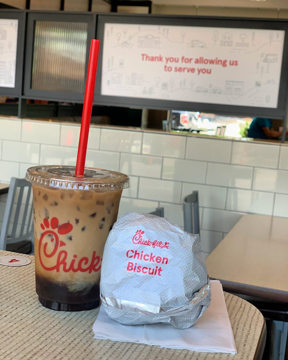 ThoroughbredCFA's tweet photo. Start your week off right with an Iced Coffee and a Chicken Biscuit from Chick-fil-A Thoroughbred Square! 
.
.
#heretoserve #thelittlethings #franklintn #franklineats #coolspringstn #williamsoncountytn #chickfila #cfa #breakfast #coffee #icedcoffee #cfabiscuit #chickenbiscuit https://t.co/4N8qvLXi4K