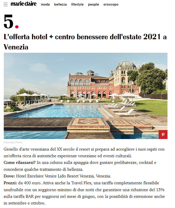 Voglia di relax....

#ExcelsiorVenice #VeryExcelsior #ExcelsiorExperience #ExcelsiorForYou #Excelsior_Moments #ExcelsiorDream #Venezia #Venice #Venedig #Venise #luxurytravel #besthotels #hotel #luxury #Summer2021

marieclaire.com/it/lifestyle/v…