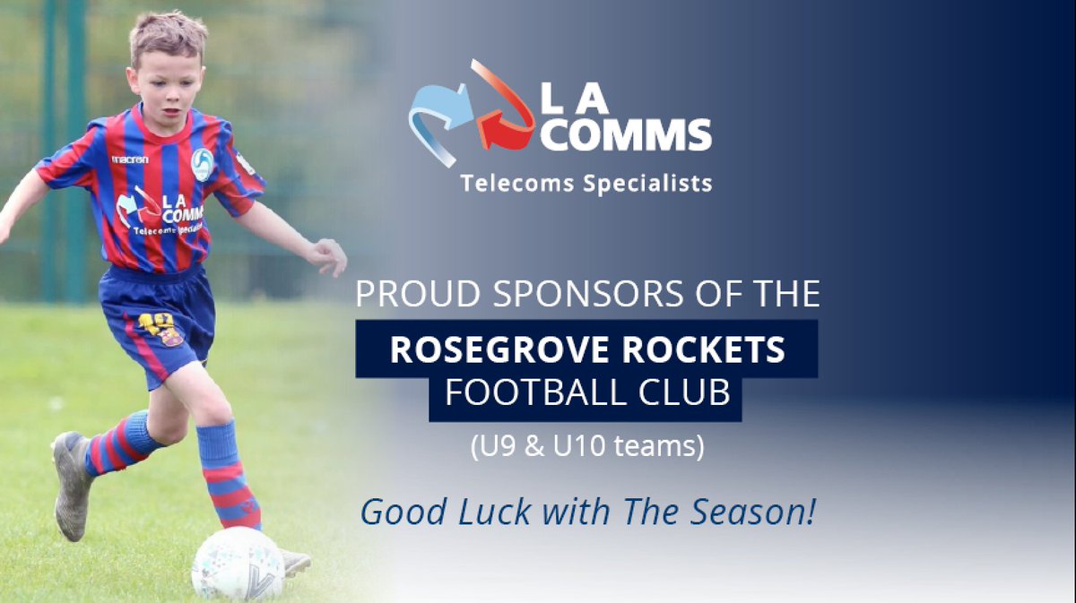 L A Comms are proud sponsors of Rosegrove Rockets Football Club! (U9 &amp; U10 teams)
Good Luck with the rest of the season!
#sponsorship #football