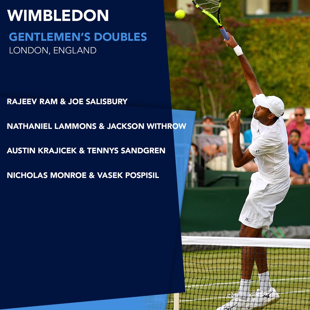 usta's tweet image. 🤜🤛

Good luck to our 🇺🇸 players competing in @Wimbledon doubles action!
