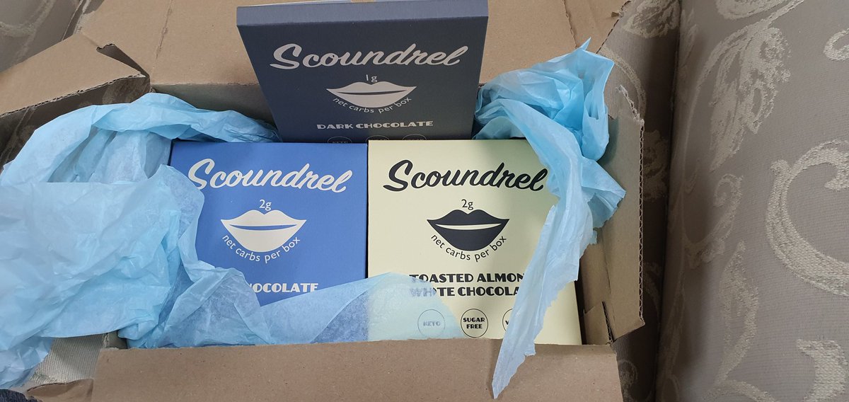 @PaleoAlly <a href="/EatScoundrel/">Scoundrel Ice Cream & Chocolate</a> Look what just showed up? Yummy..low carb..chocolate!