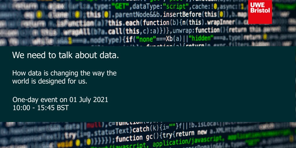UWE DRAGoN Group (@uwe_dragn) on Twitter photo Still time to register to attend our event on 01 July between 10:00 - 15:45 - come along for the day, or for the sessions of interest!
We need to talk about data: bit.ly/35JZ1My
@felix_ritchie <a href="/fra_tava/">Francesco Tava</a> @KyleAlves6 <a href="/lizSgreen/">Lizzie Green</a> Still time to register to attend our event on 01 July between 10:00 - 15:45 - come along for the day, or for the sessions of interest!
We need to talk about data: bit.ly/35JZ1My
@felix_ritchie <a href="/fra_tava/">Francesco Tava</a> @KyleAlves6 <a href="/lizSgreen/">Lizzie Green</a>