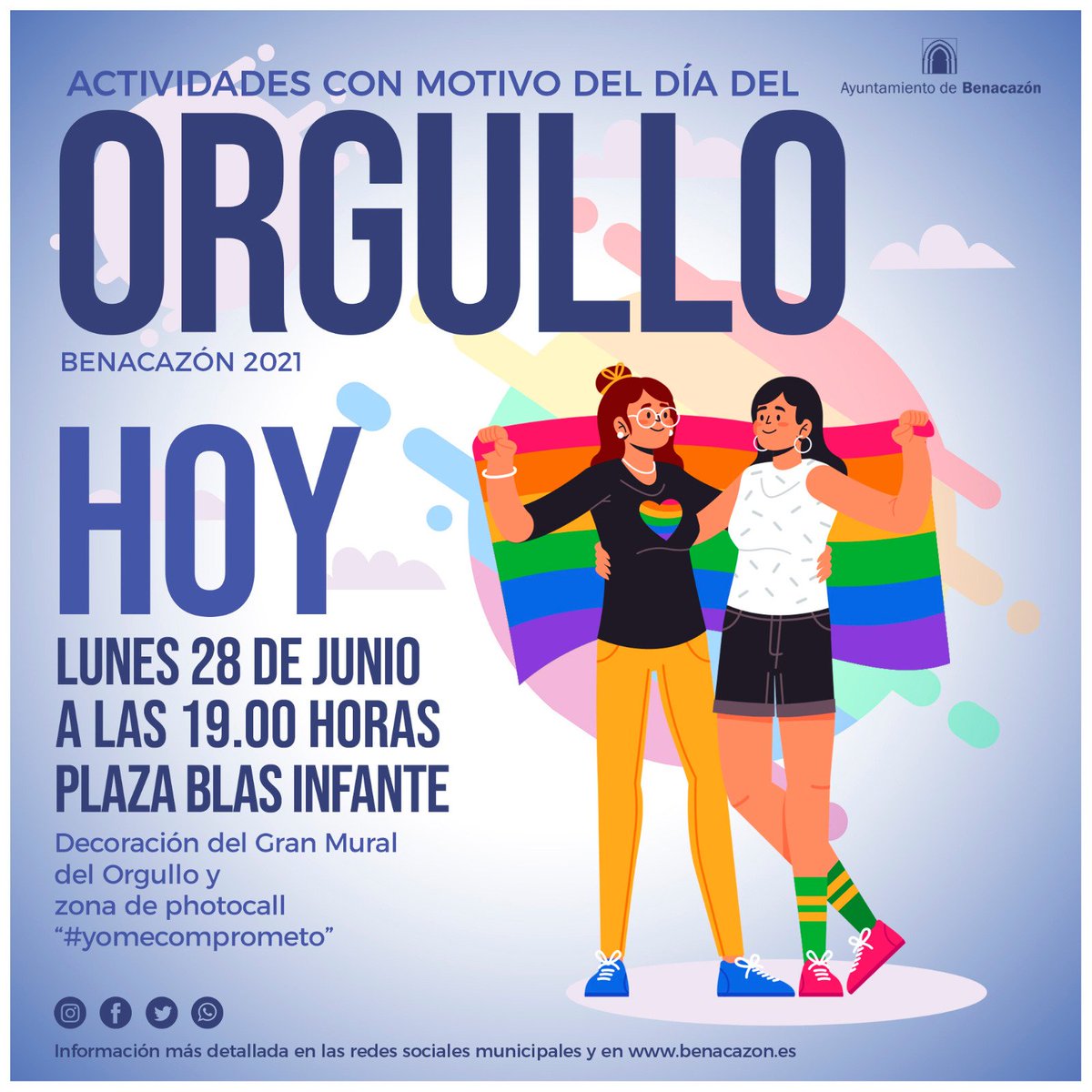 AdrianoAntinoo's tweet photo. Benacazón | El #municipioorgulloso sevillano estrena gran mural del #Orgulo este #28junio a las 19:00 h en la plaza de #BlasInfante. ¡No te lo pierdas! https://t.co/hYH4yWYxmM