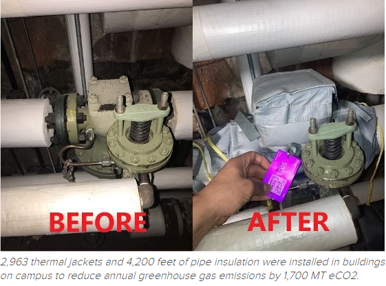 Campus wide thermal insulation project <a href="/UChicago/">The University of Chicago</a> is expected to reduce annual #greenhousegasemissions by 1,700 MT eCO2! Visit our page to learn more! #sustainability #motivationmonday #energyefficient 

sustainability.uchicago.edu/energy/news/ca…