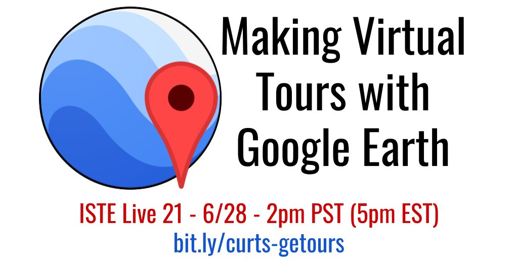 ericcurts's tweet image. 🌎 Join me at #ISTELive today at 5EST (2PST) for &quot;Making Virtual Tours&quot;! All session details &amp;amp; resources at controlaltachieve.com/2021/06/my-202… #ControlAltAchieve #edtech #GoogleEDU #ISTELive21