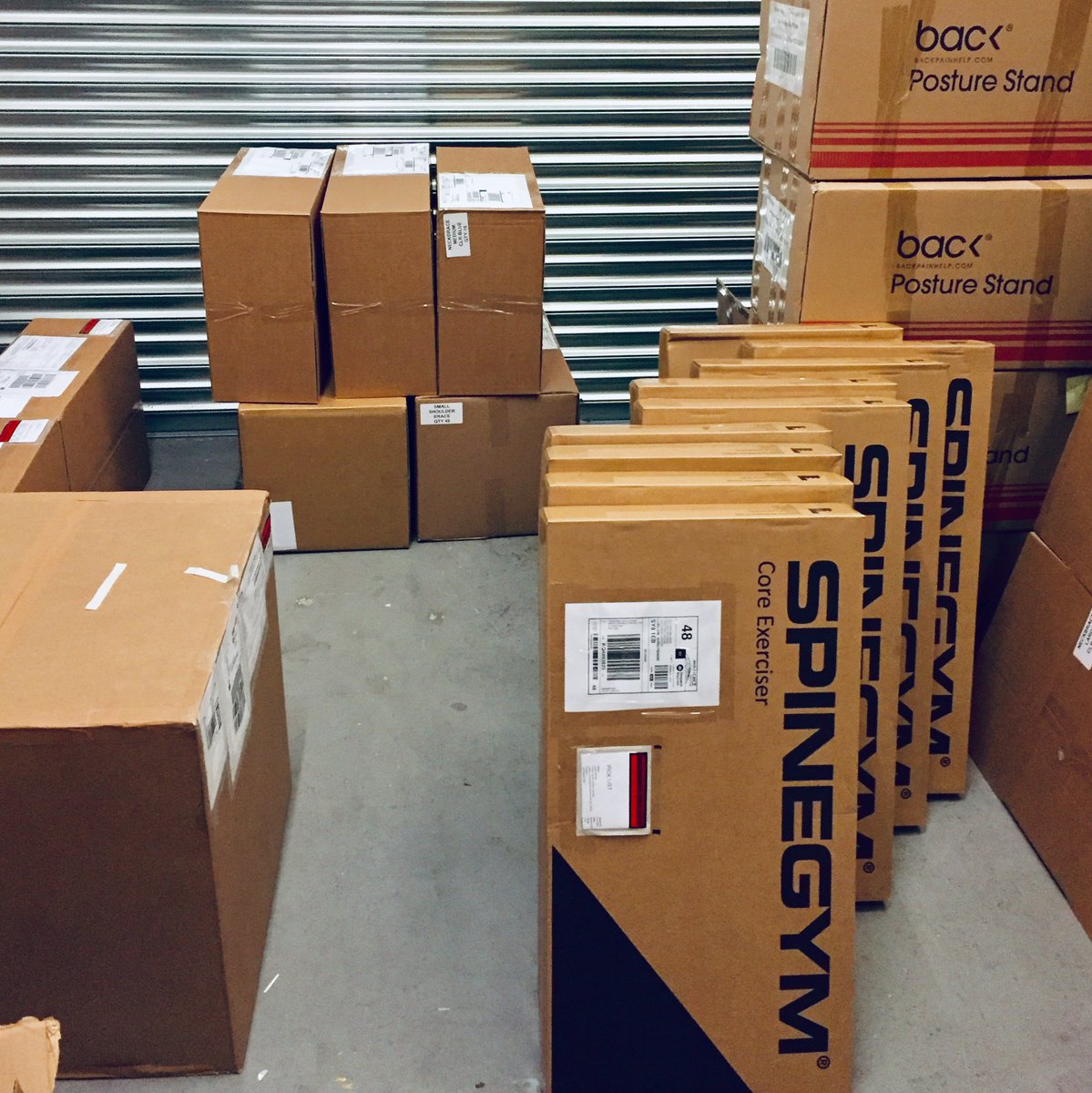 SpineGym's tweet photo. First SpineGym orders ready to be shipped #spinegym more information at https://t.co/jDtr7w1rmj #backpainrelief #backpain #posture https://t.co/Ho3hQ5R750