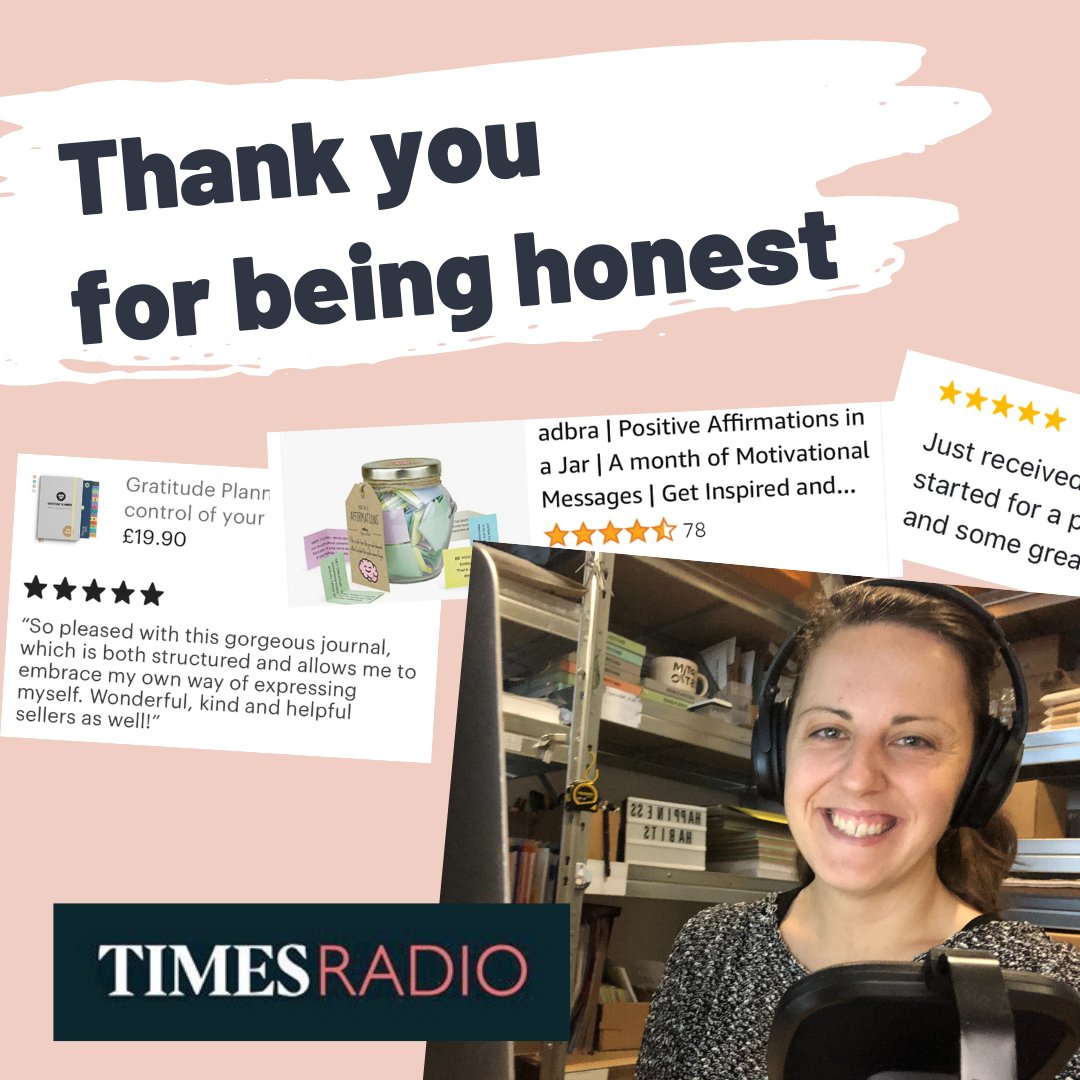 Thank you for being honest! Fake reviews impact #smallbusiness and consumers.
 
<a href="/adbramind/">adbra®</a> Founder Libby chatted live on <a href="/TimesRadio/">Times Radio</a> this morning about what needs to be done to combat fake reviews and support #ethical business