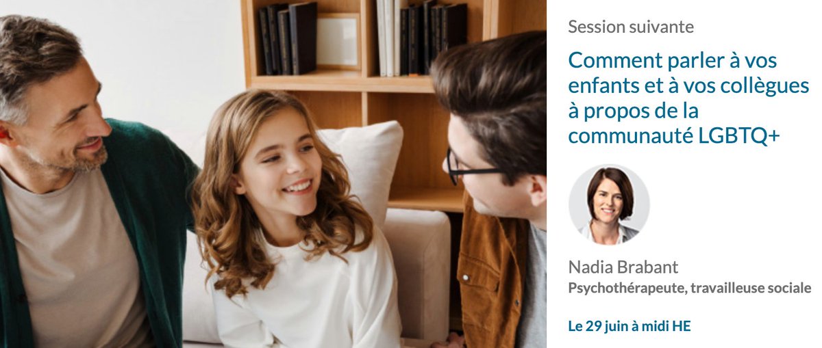 Comment aborder de manière inclusive la discussion à vos enfants et à vos collègues à propos de la communauté LGBTQ+?
La psychothérapeute Nadia Brabrant sera en ligne, le 29 juin de 12h à 13h
 bit.ly/2DKEaP5
🔐Le mot de passe est lifespeak