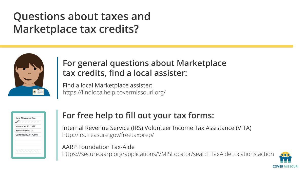 You may qualify for #TaxCredits that lower your monthly premium in 2021 and 2022. Log into HealthCare.gov to review and update your application and enrollments. 

Questions? Call Cover Missouri at 1-800-466-3213 for free help.