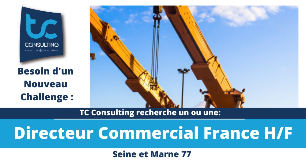 Un Nouveau poste par ici 👇
tc-consulting-rh.fr/poste/directeu…

Bonjour à Tous,

Nous vous proposons, aujourd'hui,  un poste de Directeur Commercial France H/F, basé sur la Seine et Marne. Je vous invite à postuler ou à partager 😉 
#tcconsulting #recrutement #directeur #manager #commercial