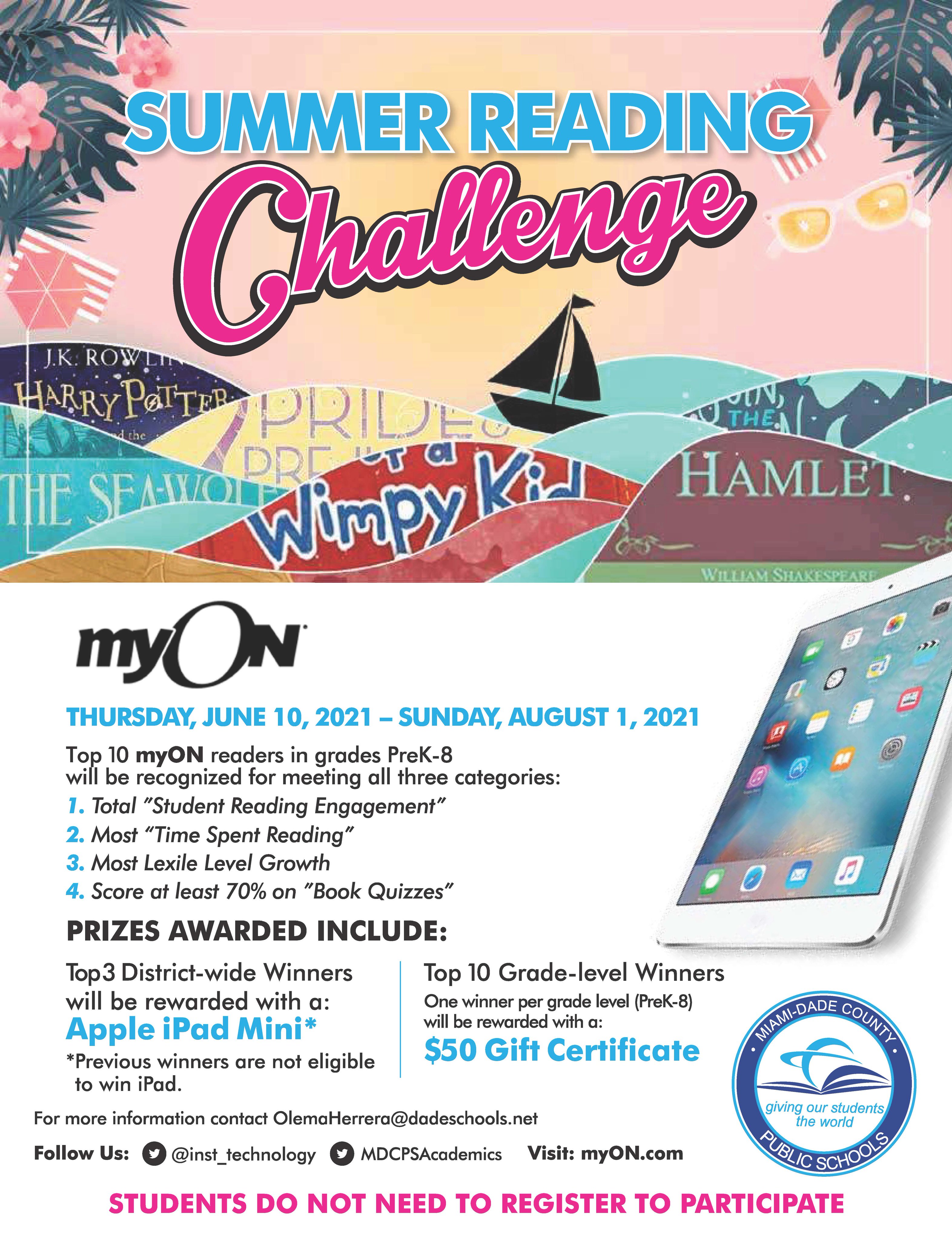 MiamiDade Schools on Twitter "Avoid the summer slide and join in on