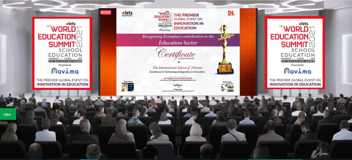 dl_magazine's tweet photo. Heartily Congratulations to @ThrissurTist on winning this Award at the 19th World Education Summit 2021, School Education, in the category of Excellence in Technology integration in Education

Visit: https://t.co/hNO8vjNk6V

#WES2021 #EletsEducation #EletsWES https://t.co/uao0jtmSxM