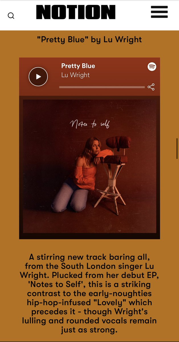 Super grateful for this <a href="/NotionMagazine/">NOTION</a> #music #monday #singer #songwriter #happy