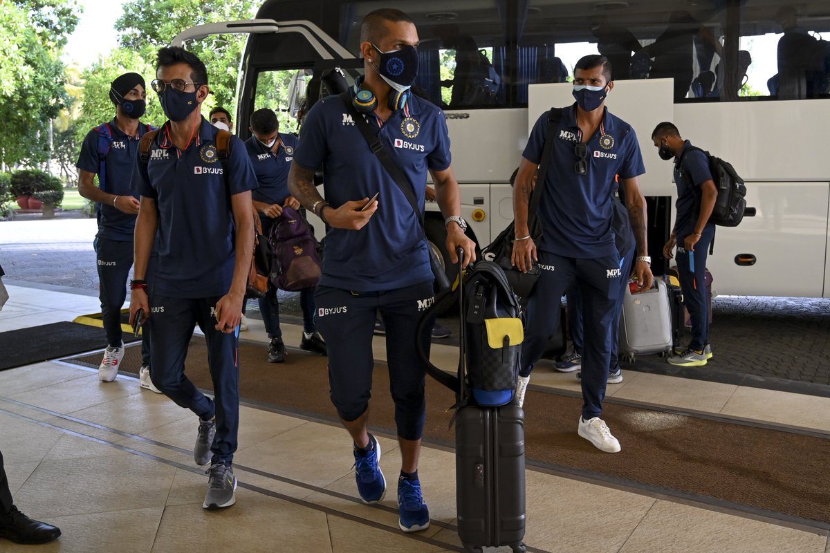 BCCI's tweet photo. Touchdown Sri Lanka 📍🇱🇰

#TeamIndia 🇮🇳 #SLvIND https://t.co/f8oSX7EToh