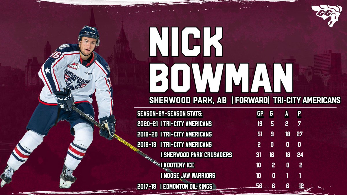 GeeGeesMHKY's tweet photo. We are pleased to announce that @TCAmericans forward @nickbowman919 is joining the program! 

Nick is the first player to join Gee-Gees nation from the @TheWHL since the program was brought back! 

Welcome to the Garnet and Grey Nick! https://t.co/7IDPvEuOjj