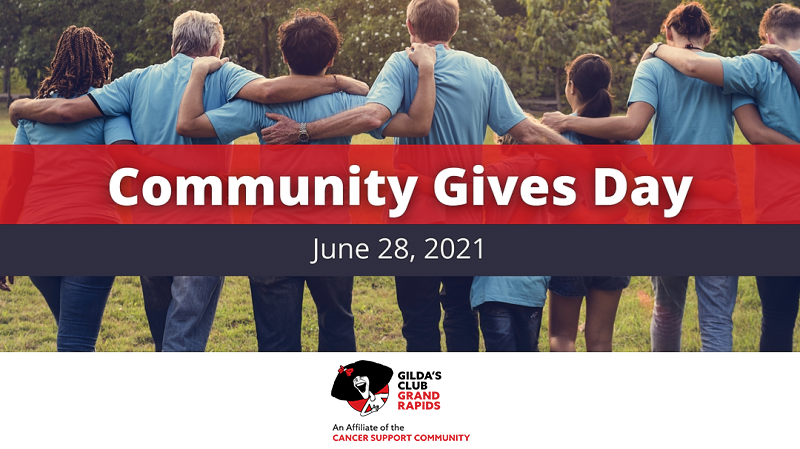 Today Gilda's Club Grand Rapids is joining with other <a href="/CancerSupportHQ/">Cancer Support Community</a> affiliates around the world for Community Gives Day! We invite all our supporters to collectively unite in support of those impacted by cancer. Learn more and donate: bit.ly/3y1Axut #CommunityGivesDay