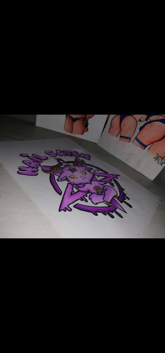 justasadzombie's tweet photo. @FaberCastell
#satanic #satanicart #satan #baphomet #babybaphomet #cute #kawaiiart #kawaii #sweet #art #artist #painting #emo #goth #aternative #drawing #helpartist #emostyle https://t.co/Cwb0nJEFR3