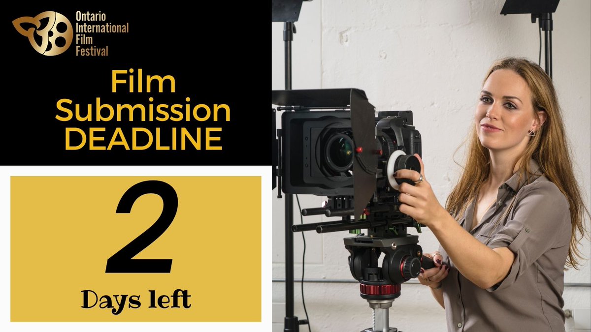 oniff_'s tweet image. Hurry! There are only 2 DAYS left to submit your film. The regular deadline for the Ontario International Film Festival is June 30th.

Filmmakers, submit your film here: filmfreeway.com/OntarioInterna…

#ONIFF #OntarioInternationalFilmFestival #mondaymotivation #mondaymood #inspiration