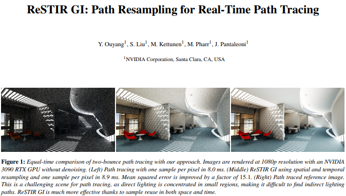 We develop a new type of GI algorithm based on resampled importance sampling(RIS), here is the link:
research.nvidia.com/publication/20…