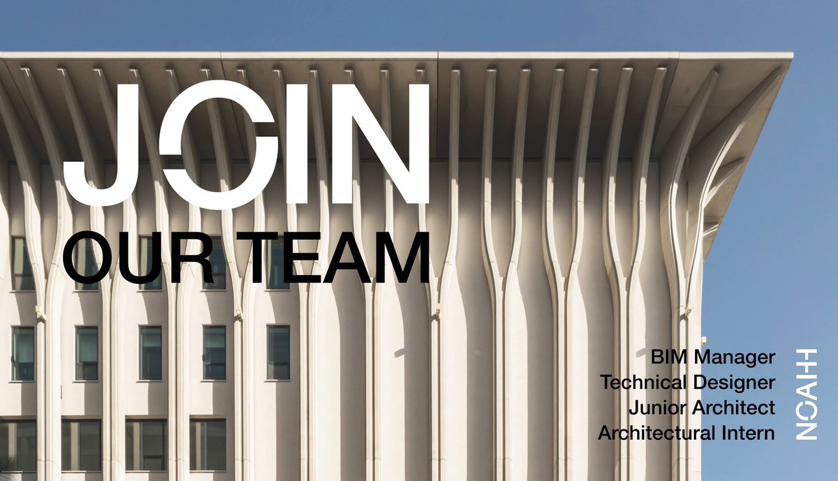 We are hiring! We have the following job openings in our office in Amsterdam: BIM Manager, Technical Designer, Junior Architect, and Architectural Intern!

#NOAHH #vacancy #wearehiring #jobsinamsterdam #architecturejobsinamsterdam
noahh.nl/vacancies