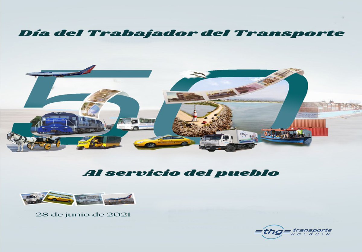 Sindicato Nacional de Trabajadores del Transporte y Puerto. 50 años al servicio del pueblo. #28DeJunio #DíaDelTrabajadorDelTransporte #THG