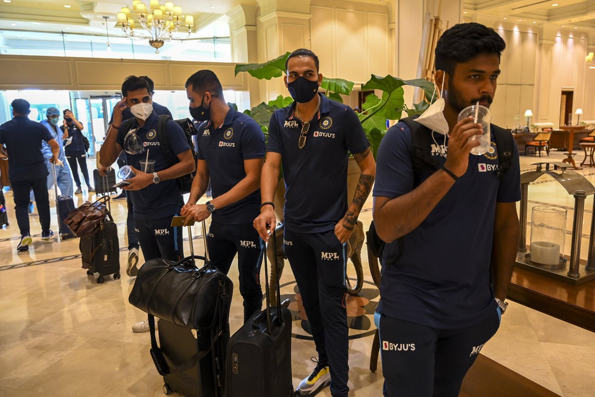 BCCI's tweet photo. Touchdown Sri Lanka 📍🇱🇰

#TeamIndia 🇮🇳 #SLvIND https://t.co/f8oSX7EToh