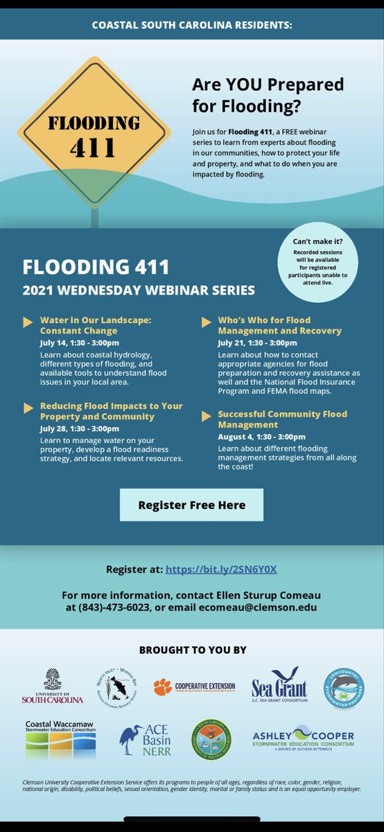 NIWBReserve's tweet photo. Are you prepared for flooding? ‘Flooding 411’ virtual webinar series, learn how to keep your family &amp; property safe from different types of flooding &amp; what you can do to reduce flooding in your community.
FREE. Register here: https://t.co/azcmjKOull. https://t.co/TtpPeV9GcH