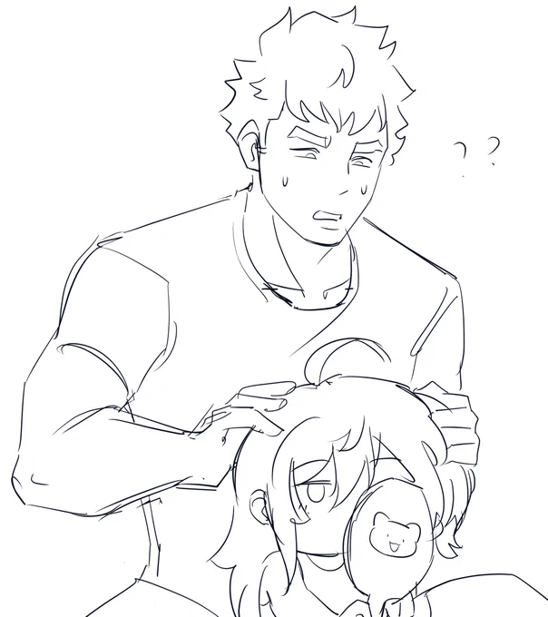 single dad tasuku doodle. u can guess who the baby is 