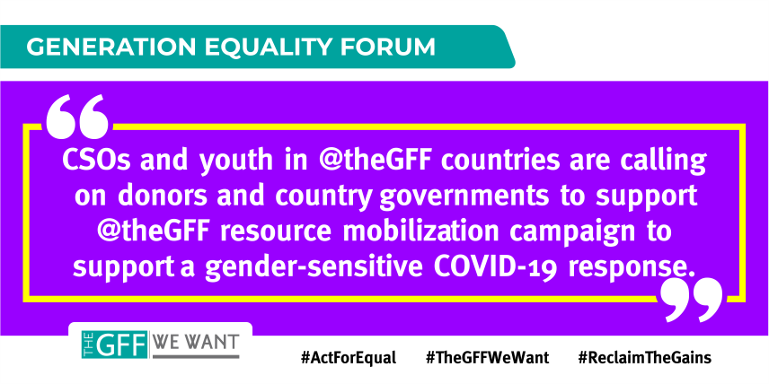 arhrghana's tweet photo. #CSOs and youth in @theGFF countries are calling on donors &amp; country governments to support @theGFF resource mobilization campaign to support a gender-sensitive #COVID19 response. #ActForEqual #TheGFFWeWant #ReclaimTheGains @UN_Women @UNFPAGHANA @USEmbassyGhana @FranceandGhana https://t.co/7fVS5O0b5N