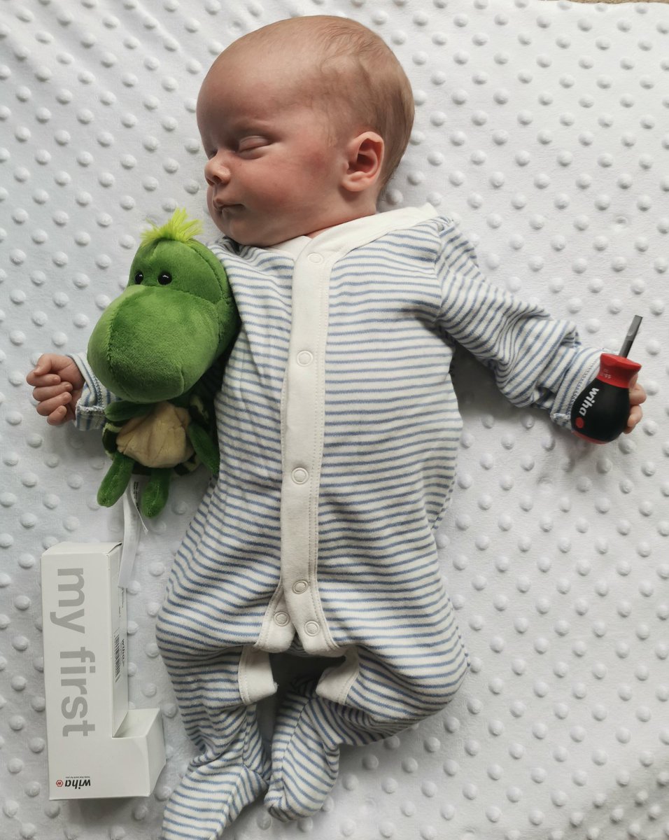 What a nice suprise for baby Jacob sent from <a href="/wiha/">Wiha</a> his very first screwdriver and a lovely teddy :)