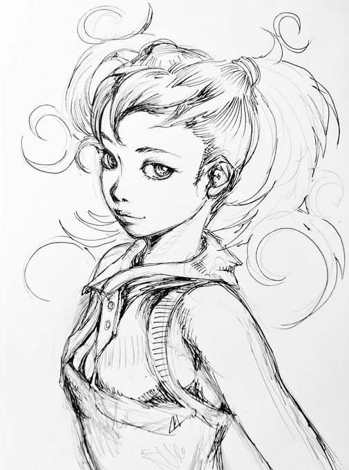 少し描きました😅
体力尽きました。
寝ます😅

#イラスト 
#illustration 
#オリジナル 
#Original 