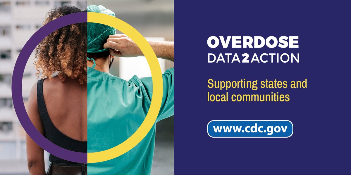 CDCInjury's tweet image. Overdose Data to Action - or #OD2A - provides timely data to inform how we respond to the ever-changing #overdose epidemic, tracking and integrating data into prevention strategies. Learn more about OD2A: go.usa.gov/x6KqZ?cid=twit…