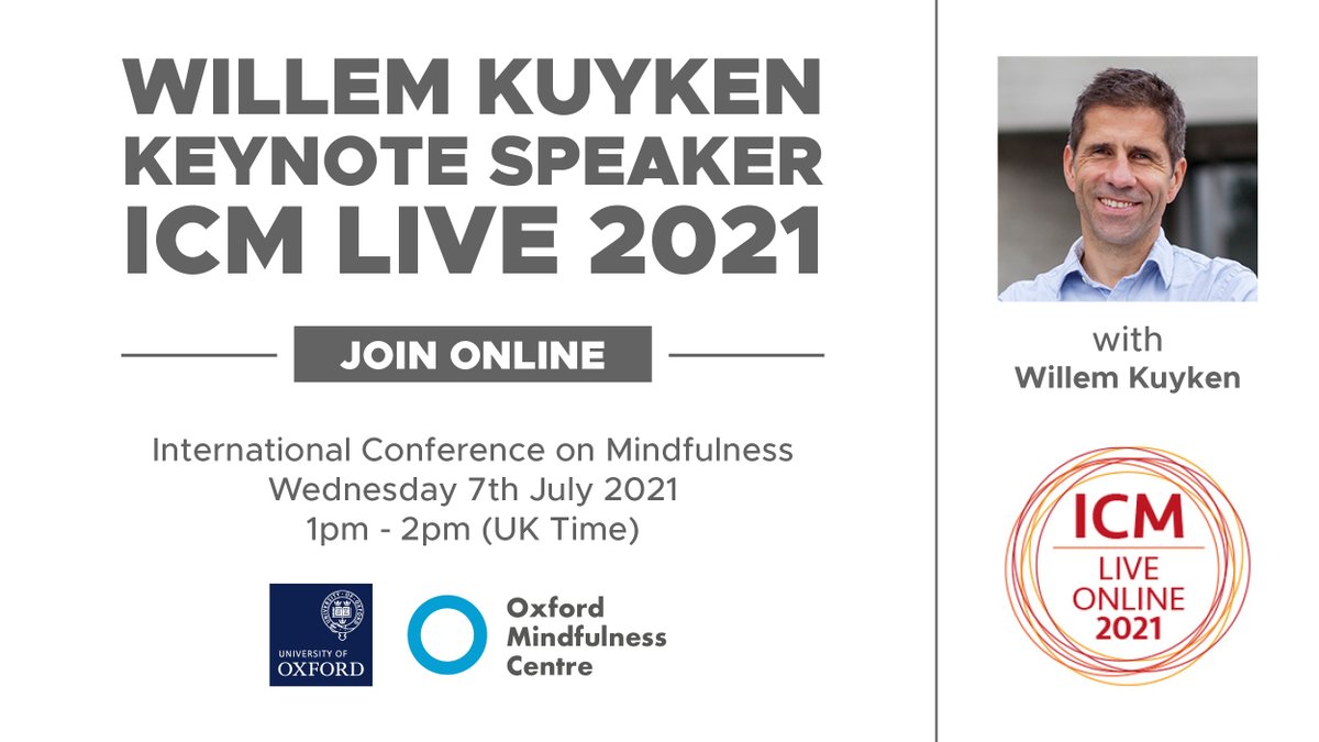 OMC_mindfulness's tweet photo. We are delighted to be contributing to the International Conference on Mindfulness 2021 on 7th July with a keynote from our Director - Professor Willem Kuyken. More info on the conference which is being hosted by the Danish Center for Mindfulness here https://t.co/wtaCb9KZj5 https://t.co/OPqYyUjWrr