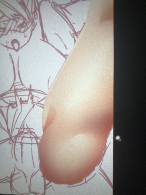 雑塗りだけどええ感じ

乗算で赤黒で血色の良さげなとこ
濃いめの肌色とピンク黒で陰影
オーバーレイで肌色使ってハイライトと光沢 