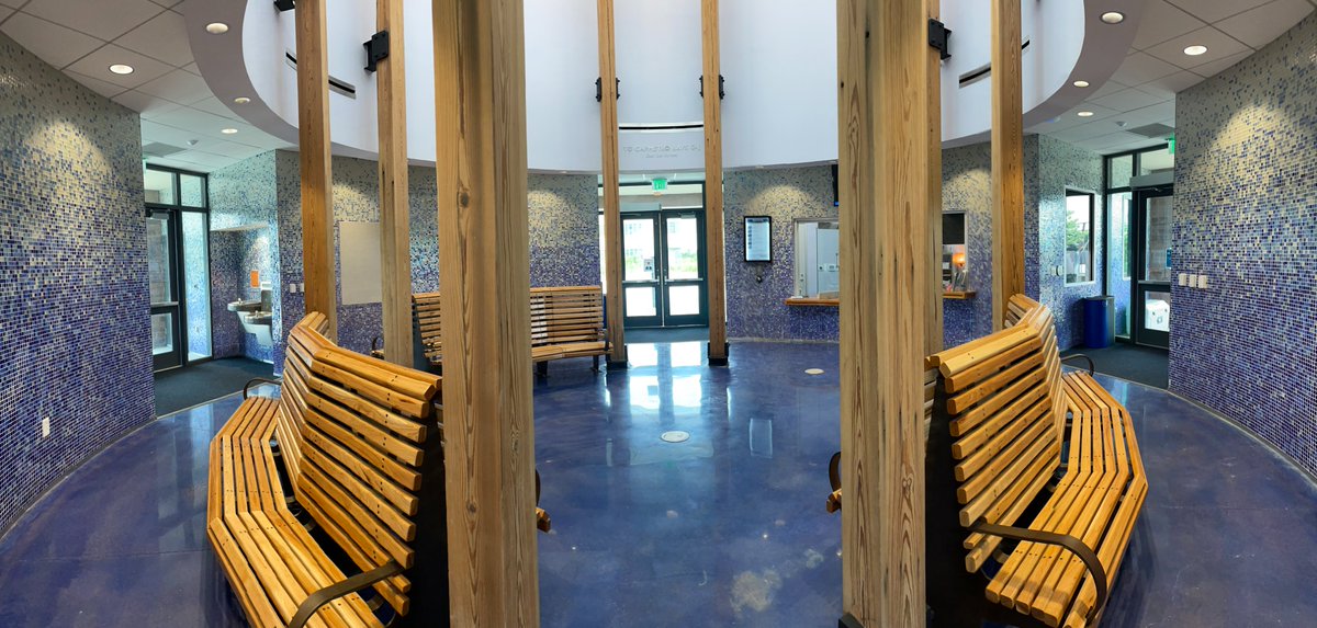 KUTnathan's tweet image. A new transit center that opened today in East Austin on 363 Shady Ln. will for the first time will provide off-street facilities to connect rural @RideCARTS bus service with local @CapMetroATX service. The $5 million facility  includes seating with AC and restrooms.