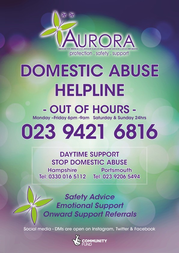 HELPLINE: 

From today (28/06/2021) these are our new hours of service. If you need support and you are in Hampshire, you can contact us out of hours every night and 24/7 over the weekend. 
For day time support please contact <a href="/Southerndas/">Stop Domestic Abuse</a> 

RT

#TeamAurora
#WeBelieveYou