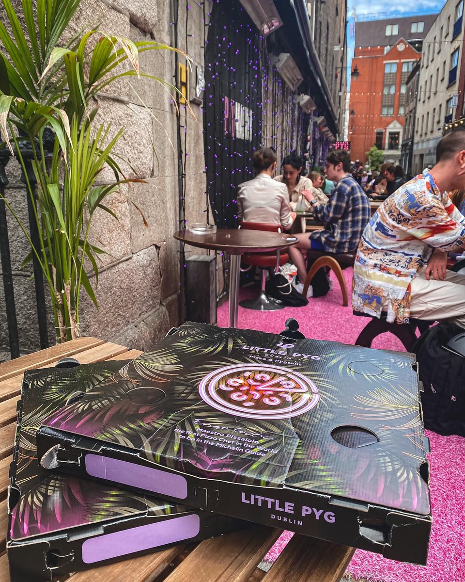 We're loving our brand new pizza boxes <a href="/littlepygdublin/">Little Pyg</a>

We're accepting walk ins from noon each day and bookings will be available from July 5th, you can also order pizza and Pygtails for collection via littlepyg.com or from our front door 

#littlepyg #neapolitanpizza